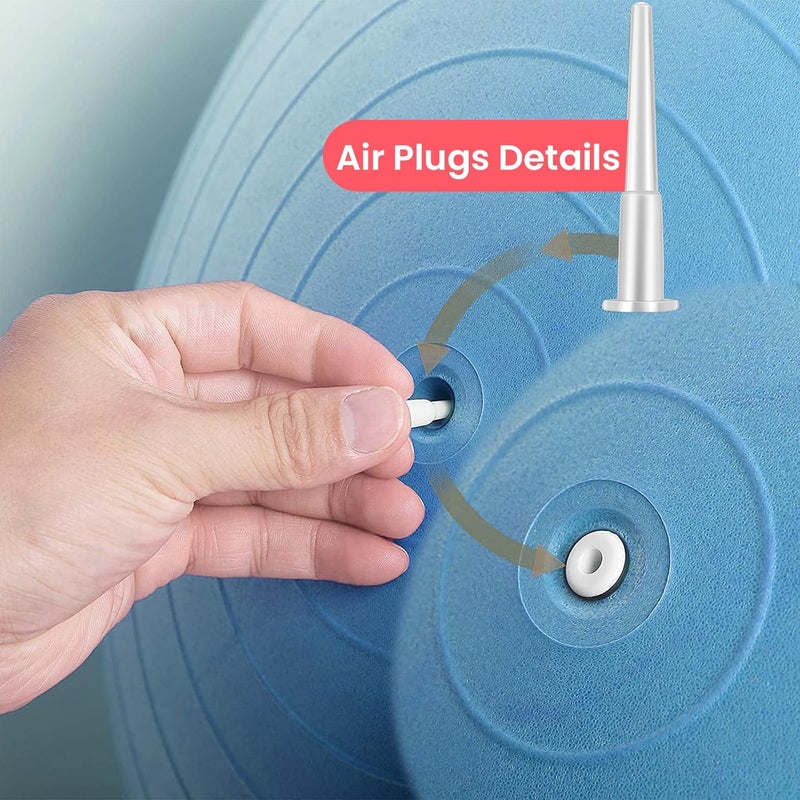 Ymapinc 12pcs Exercise Ball Plug Replacement, Fitness Yoga Ball Inflatable Air Pins for Home Gym Exercise Balls - Image 4